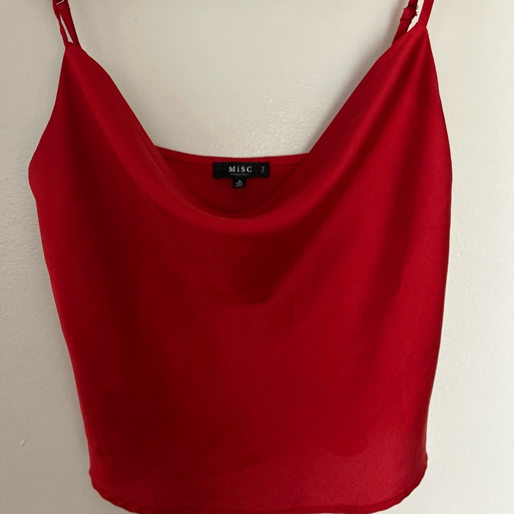 Red MiSC Cowl Top